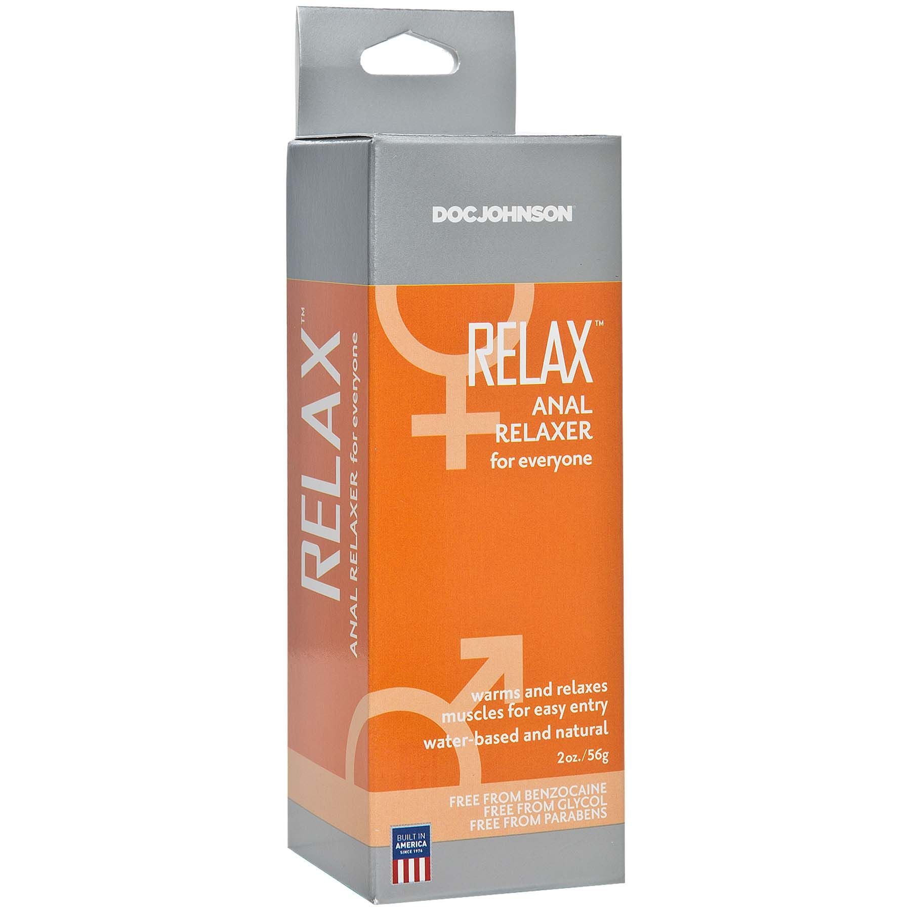 Doc Johnson Relax Anal Relaxer Water-Based Lubricant 2 Oz Muscle-Relaxing Formula Secondary image