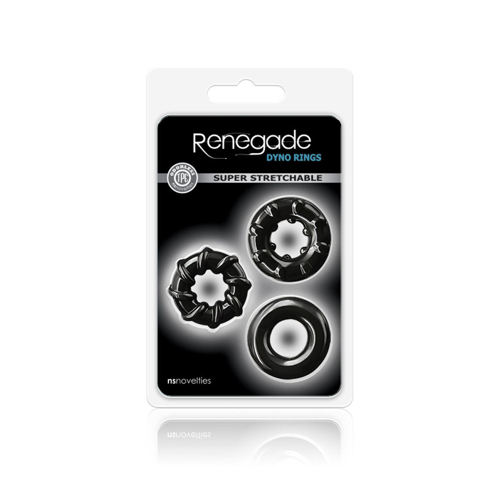 Renegade Dyno Rings Black Cock Rings Set of 3 Secondary image