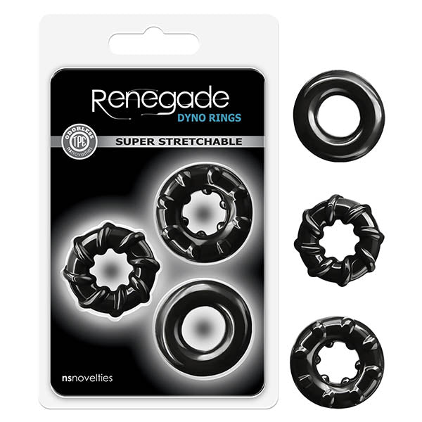 Renegade Dyno Rings Black Cock Rings Set of 3 > Cock Ring > Sets
