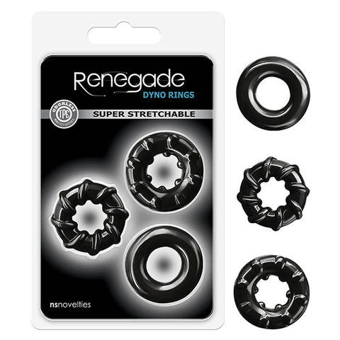 Renegade Dyno Rings Black Cock Rings Set of 3 > Cock Ring > Sets