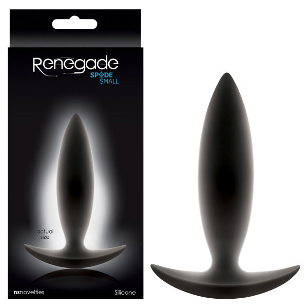 Renegade - Spades - 10 cm (4'') Small Butt Plug Black Butt Plugs