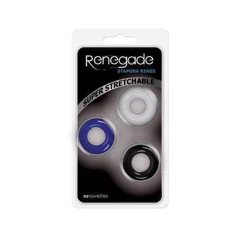Renegade Stamina Rings - Coloured Cock Rings - Set of 3 COCK RING Set