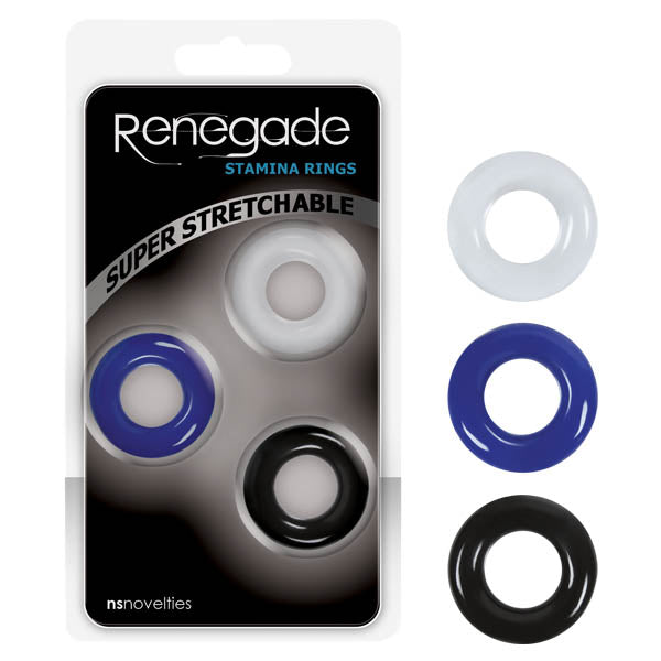 Renegade Stamina Rings - Coloured Cock Rings - Set of 3 COCK RING Set