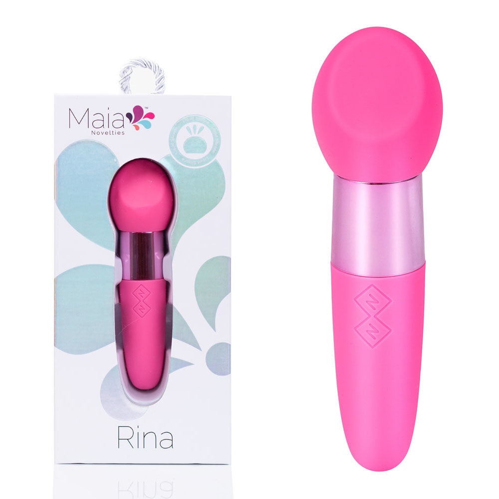 Rina Dual Motor Vibrator - Pink 13 cm Compact Design