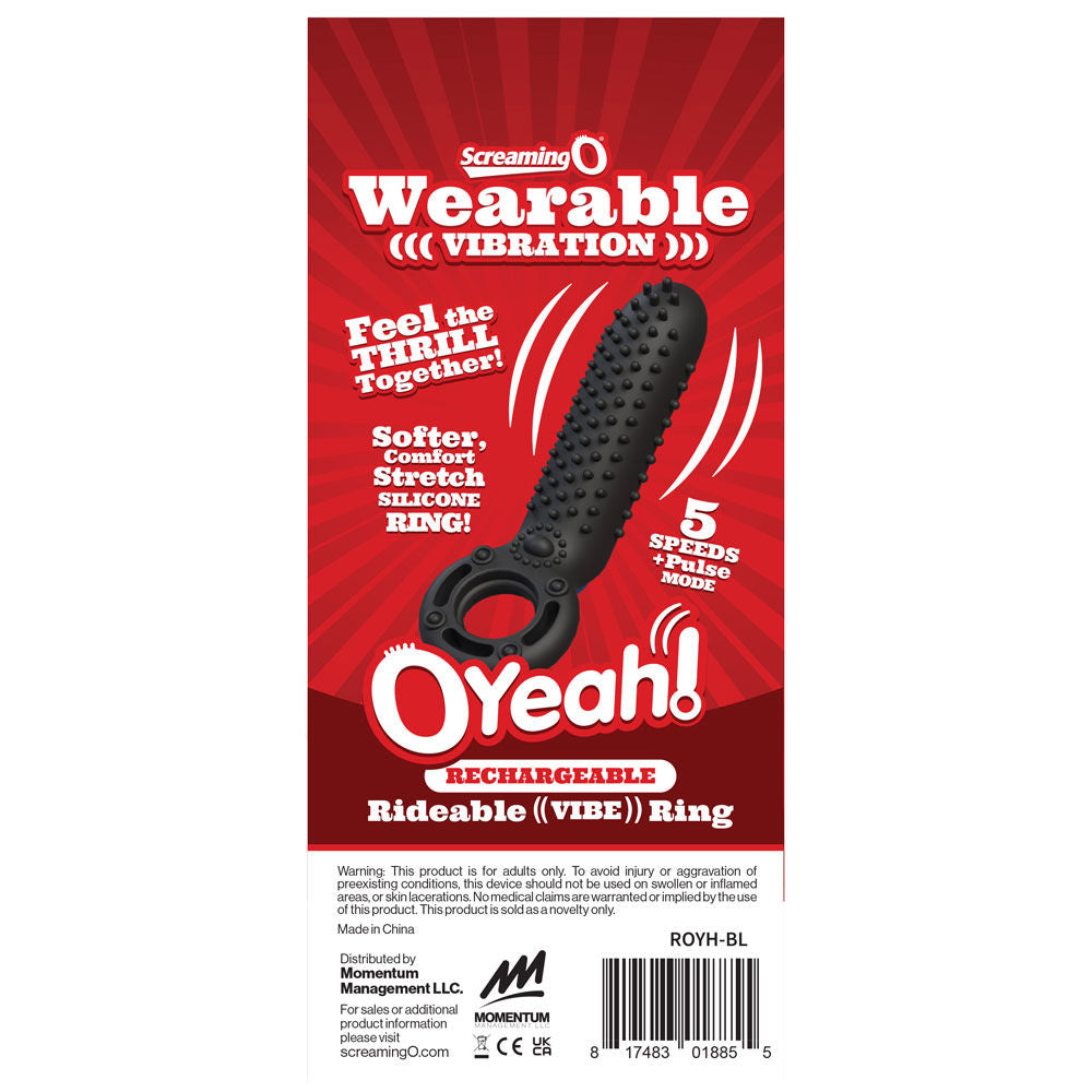 Oyeah Rechargeable Silicone Rideable Vibe Ring – Premium Silicone Vibrating Ring Secondary image