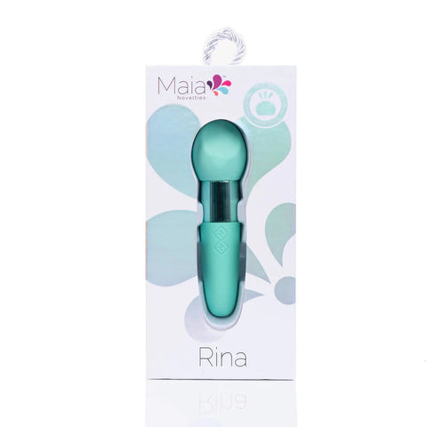 Rina Dual Motor Vibrator - Teal, 13 cm Stylish Pleasure BULLETS