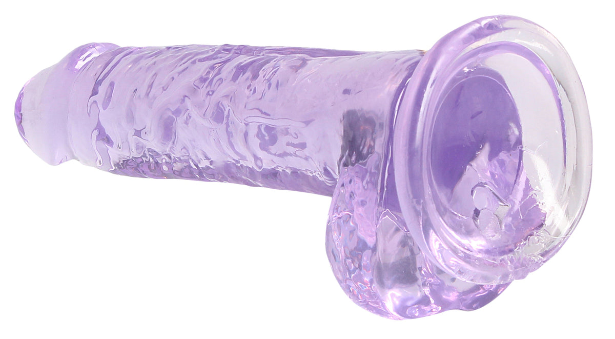 RealRock Crystal Clear 7 Inch Phthalate-Free TPE Realistic Dildo with Balls > Dildos > Realistic Dildos