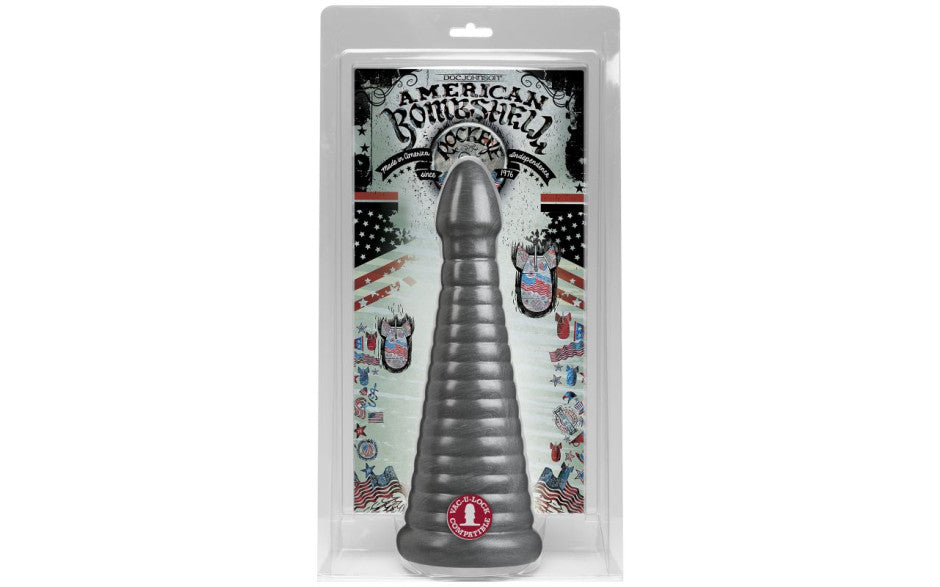 Rockeye 11 Inch Anal Dildo Gun Metal Dongs Big