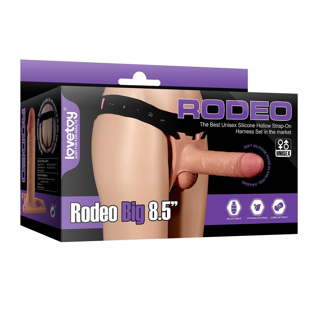 Hollow Big 8.5 Inch Strap-On (Flesh) – Silicone Hollow Dildo Strap-On Secondary image