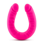Ruse Silicone Slim 18in Hot Pink Double Dong 1.5in Wide Pink > Dildos > Double Dildos