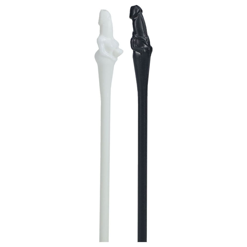 S-LINE The Dickheads - Couples Straws Black/White Party Supplies