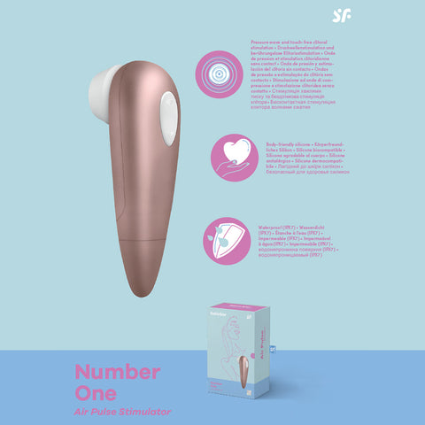 Satisfyer 1 - Pressure Wave Vibrator for Travel Pleasure 5.75 Inches Pink Air Pulsation