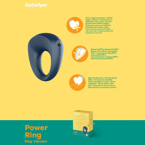 Satisfyer Ring 2 Power – Vibrating Cock Ring with 10 Vibration Programs Blue > Cock Ring > Vibrating