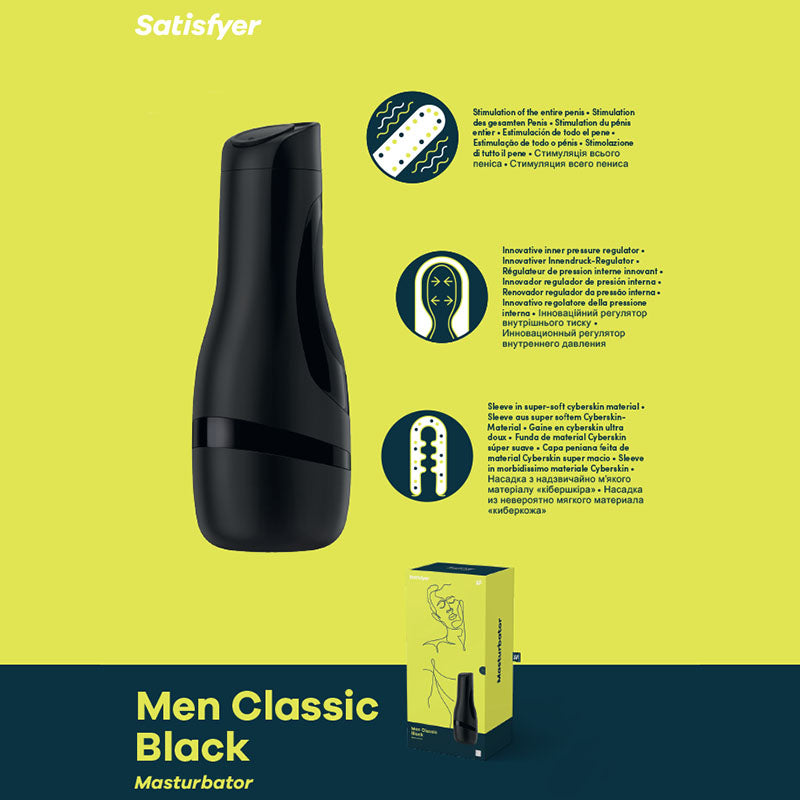 Satisfyer Men Classic Masturbator Sleeve – Discreet, Portable Male Masturbator Default Title > Sex Toys For Men > Masturbators > Manual