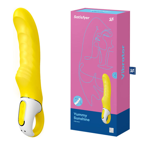Satisfyer Yummy Sunshine G Spot Silicone Vibrator Yellow > Sex Toys For Ladies > G-Spot Vibrators
