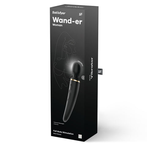 Satisfyer Wand-er Woman Black Full-Body Massager 10in Electric Massager