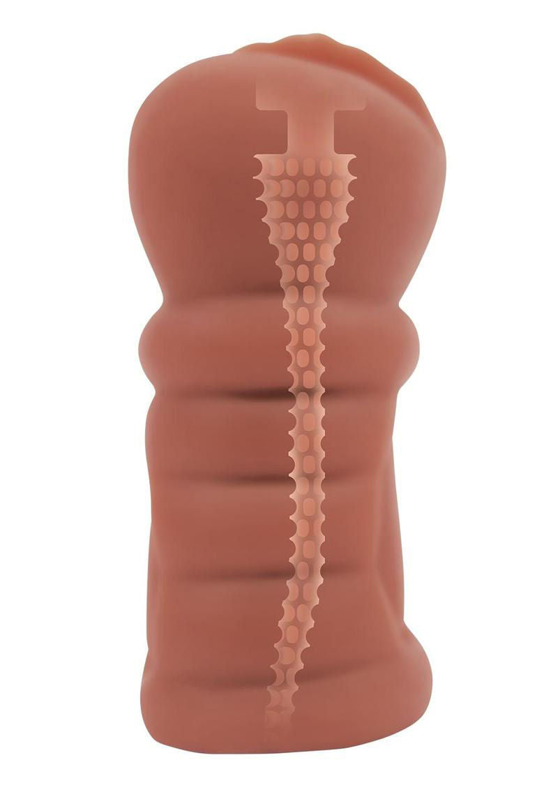 Zolo Latina Stroker Medium Tan Pussy Masturbator for Men Strokers - Manual