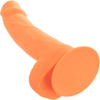Neon Silicone Studs 6 Inch Dildo - Orange