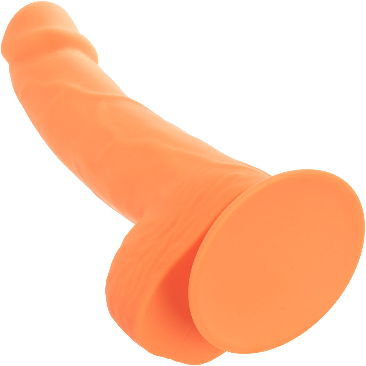 Neon Silicone Studs 6 Inch Dildo - Orange