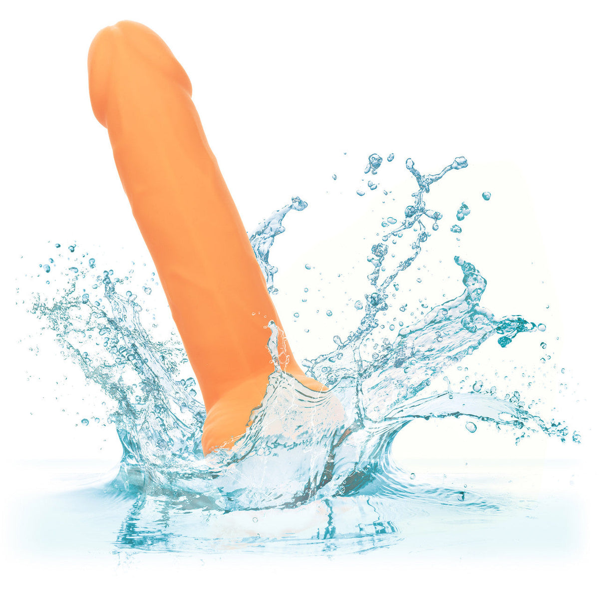 Neon Silicone Studs 6 Inch Dildo - Orange