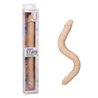 Silicone Studs Bend and Hold Dual Dong – Premium Silicone Double-Ended Dildo Ivory > Dildos > Double Dildos