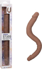 Silicone Studs Bend and Hold Dual Dong – Premium Silicone Double-Ended Dildo Brown 16 Inch > Dildos > Double Dildos
