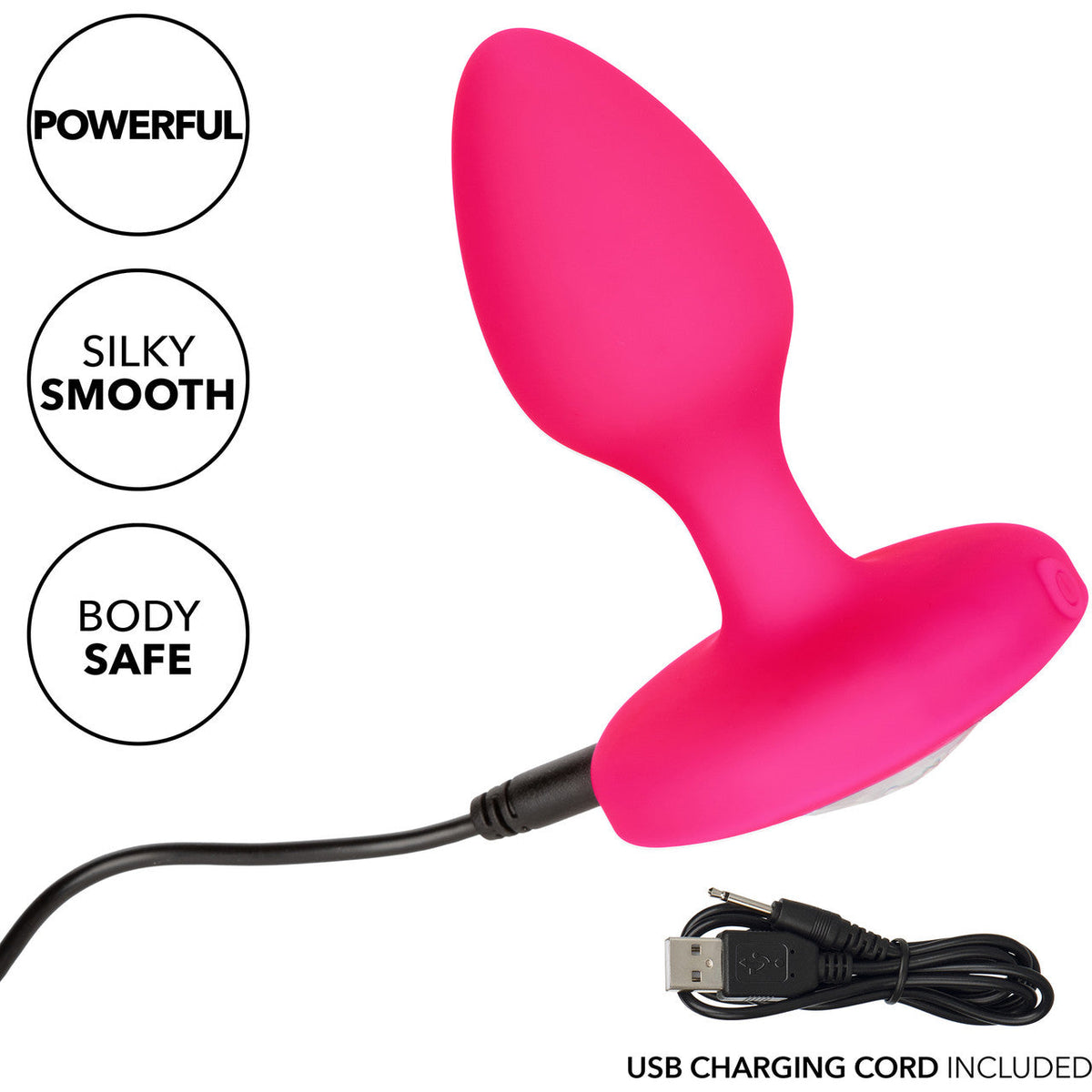 Cheeky Gems Medium Vibrating Probe - Pink