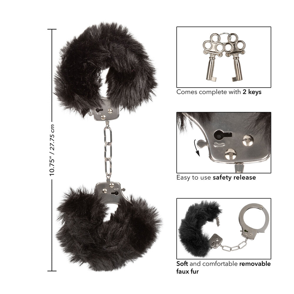 Ultra Fluffy Furry Cuffs - Black