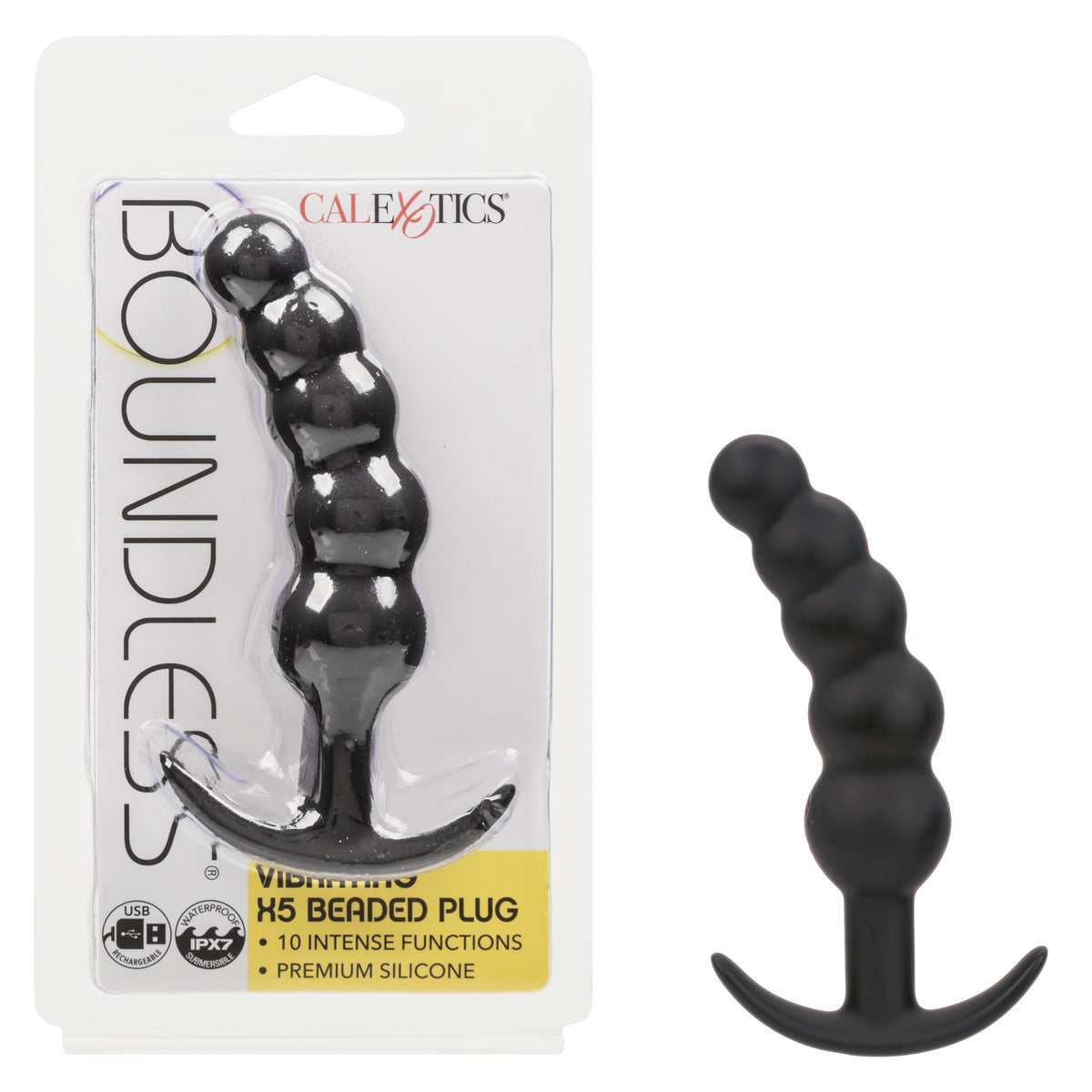 BOUNDLESS VIBrating X5 BEADED CURVE plug Default Title Butt Plugs - Vibrating