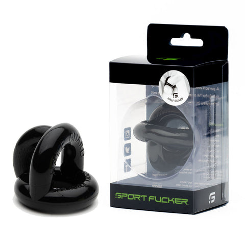 Sport Fucker Half Guard Comfortable Cock and Ball Ring Black COCK RINGS Sling