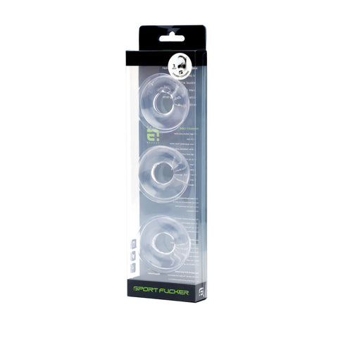 Sport Fucker Rubber Cockring 3 Pack set COCK RING Set
