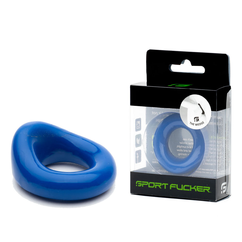 Sport Fucker Wedge - Cock Ring - Blue - Stretchable Blue COCK RINGS