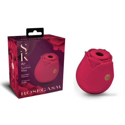 Secret Kisses Rosegasm Air Clitoral Suction Vibe 10 Modes Default Title STIMULATORS