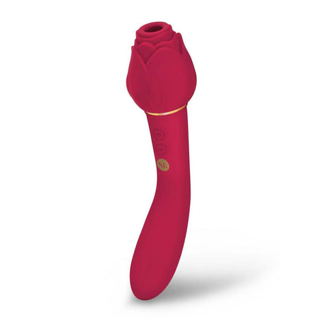 Secret Kisses Dual Rosegasm Twosome Dual-Ended Suction Vibrator STIMULATORS