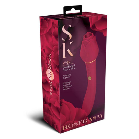 Secret Kisses Rosegasm Lingo 20.3cm Dual-ended Stimulator STIMULATORS