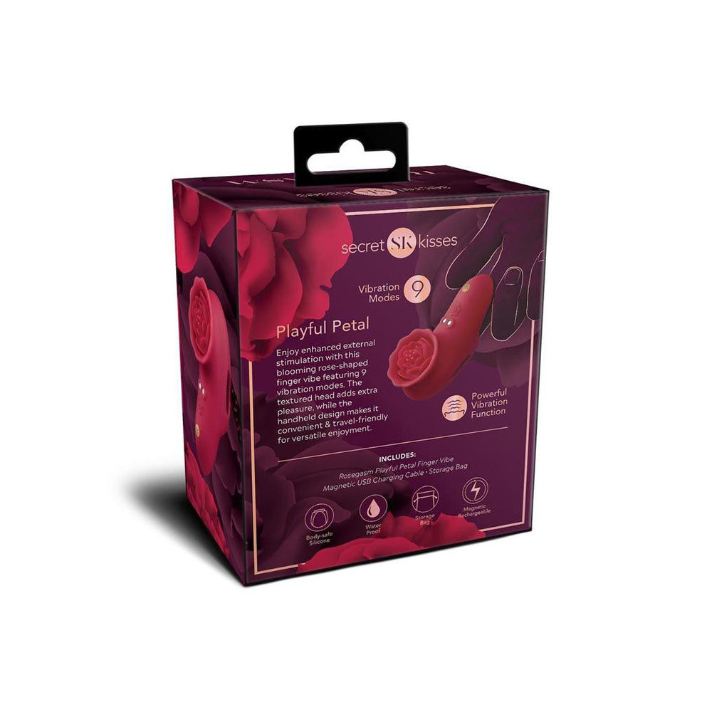 Secret Kisses Rosegasm Playful Petal – USB Rechargeable Finger Stimulator Finger Stimulator