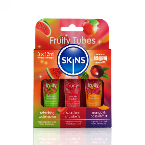 Skins Fruity Tubes 12ml Watermelon Strawberry Mango Lubricants Default Title Flavoured Lube
