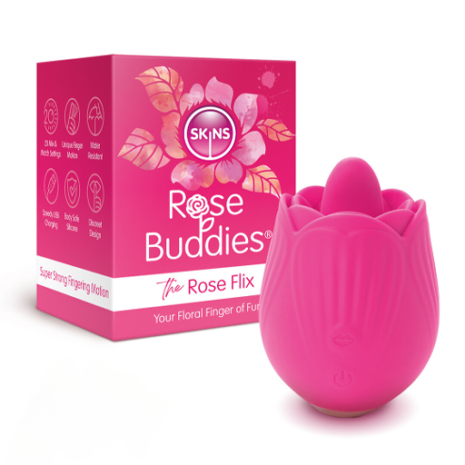 Skins Rose Buddies Rose Flix – Pocket-Sized Clitoral Massager Vibrator > Sex Toys For Ladies > Rose Stimulators