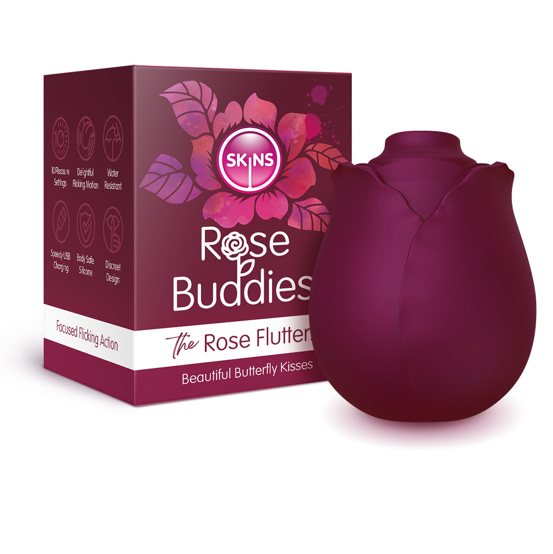 Skins Rose Buddies The Rose Flutters Rechargeable 130g Clitoral Vibrator Secondary image