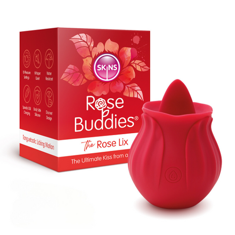 Skins Rose Buddies The Rose Flix Clitoral Massager Red Default Title Rose Stimulators