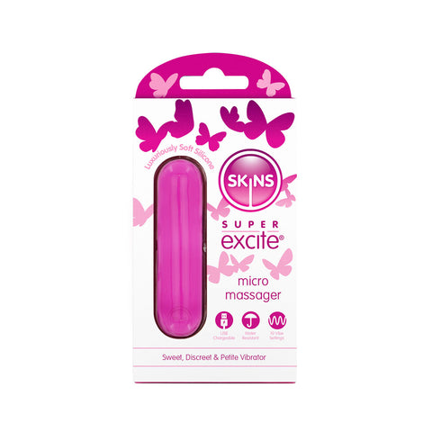 Skins Super Excite Rechargeable Bullet 7.9 cm Long Pink BULLETS
