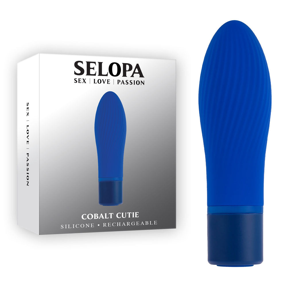 Selopa Cobalt Cutie - 4 Inch Silicone Bullet Vibrator > Vibrators > Mini Vibrators
