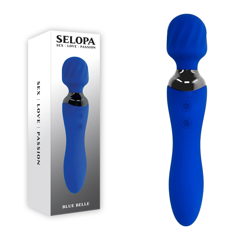 Blue Belle Double-Ended Vibrator with 7 Speeds Rechargeable > Sex Toys > Massage Wands