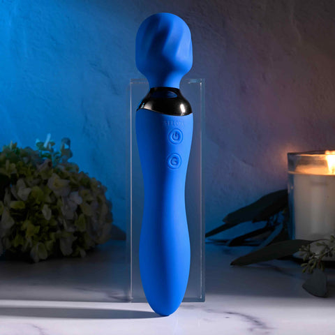 Blue Belle Double-Ended Vibrator with 7 Speeds Rechargeable > Sex Toys > Massage Wands