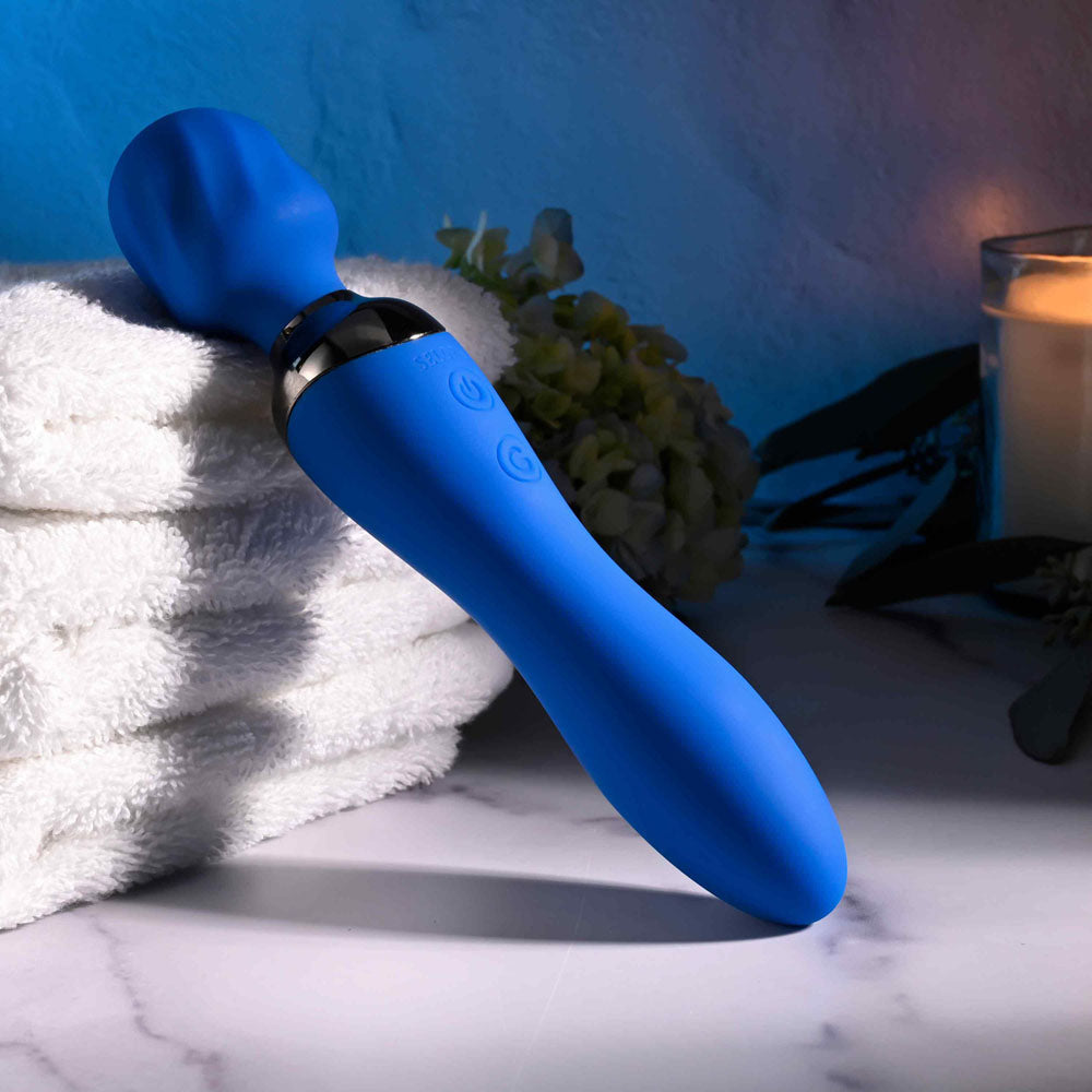 Blue Belle Double-Ended Vibrator with 7 Speeds Rechargeable > Sex Toys > Mini Massagers