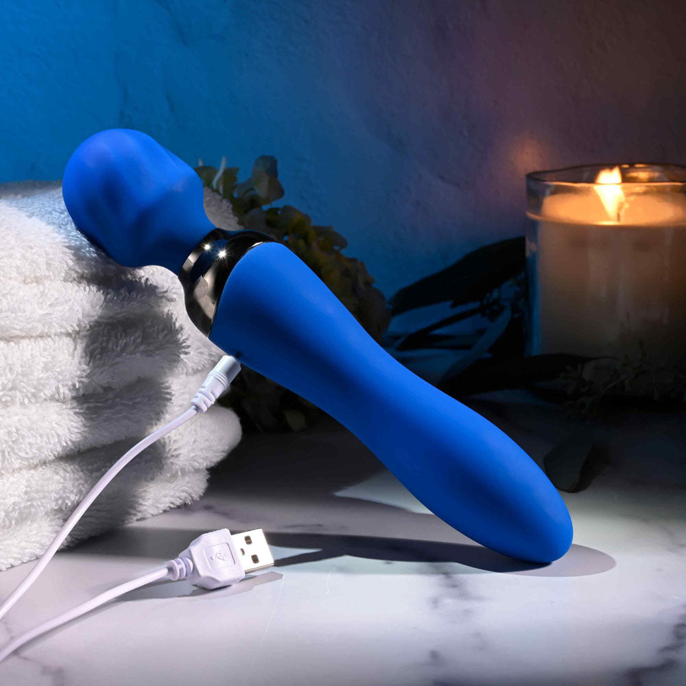 Blue Belle Double-Ended Vibrator with 7 Speeds Rechargeable > Sex Toys > Mini Massagers