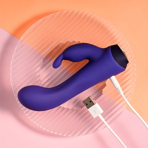 Selopa Plum Job - 13.5 cm USB Rechargeable Rabbit Vibrator VIBRATORS-RABBIT