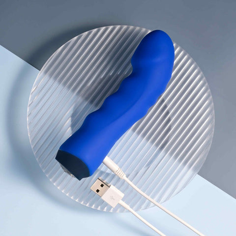 Selopa Banger - Rechargeable Vibrator 13.6cm Waterproof Blue VIBRATORS