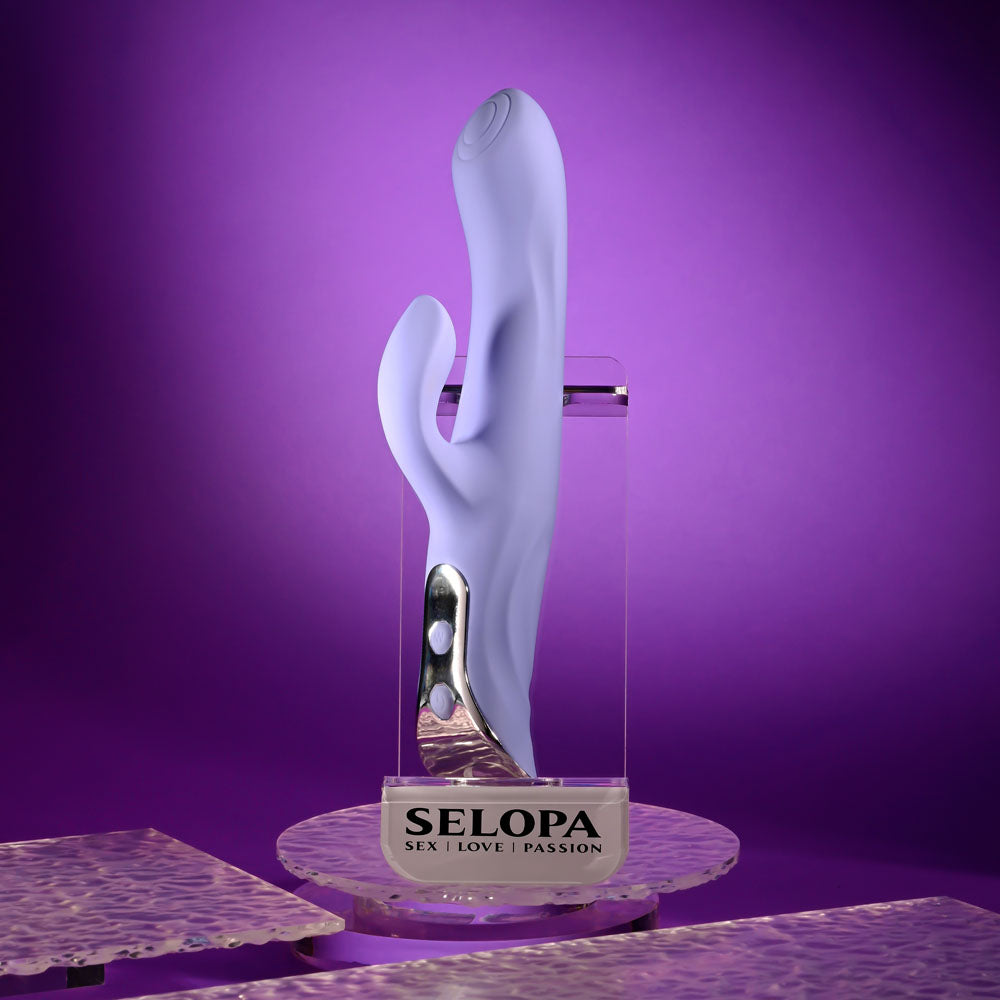 Lavender Love 9.18 Inch Waterproof Dual Motor Flexible Rechargeable Vibrator > Vibrators > Ladies > Rabbit