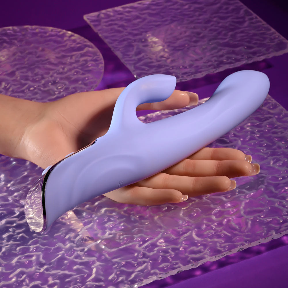 Lavender Love 9.18 Inch Waterproof Dual Motor Flexible Rechargeable Vibrator > Vibrators > Ladies > Rabbit